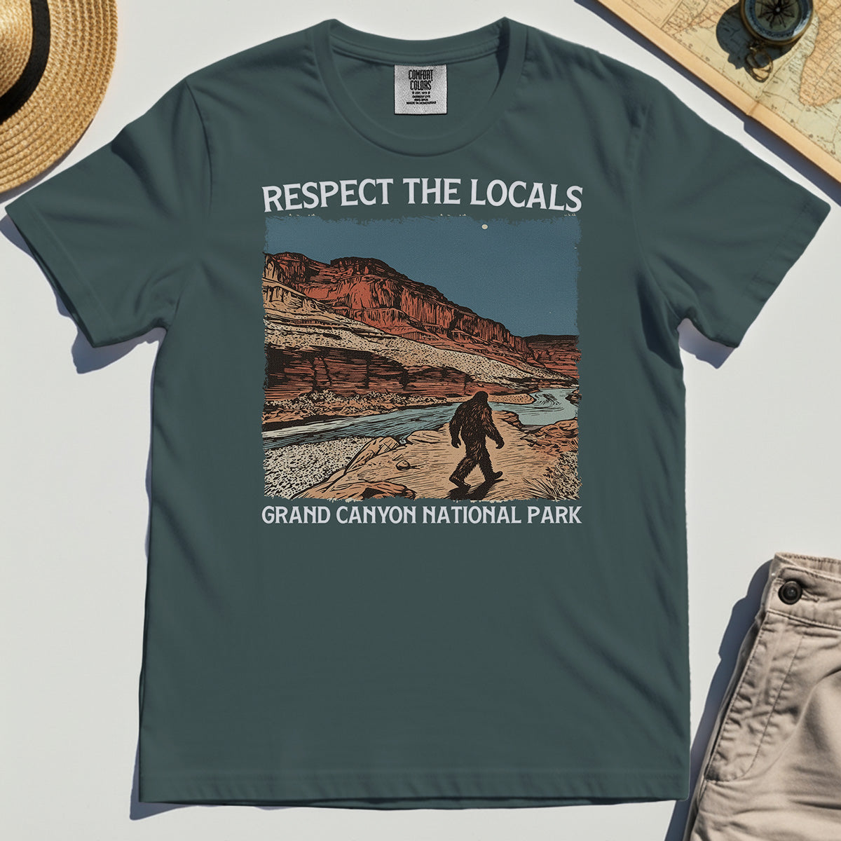 Respect The Locals Grand Canyon National Park Comfort Color Tee 3