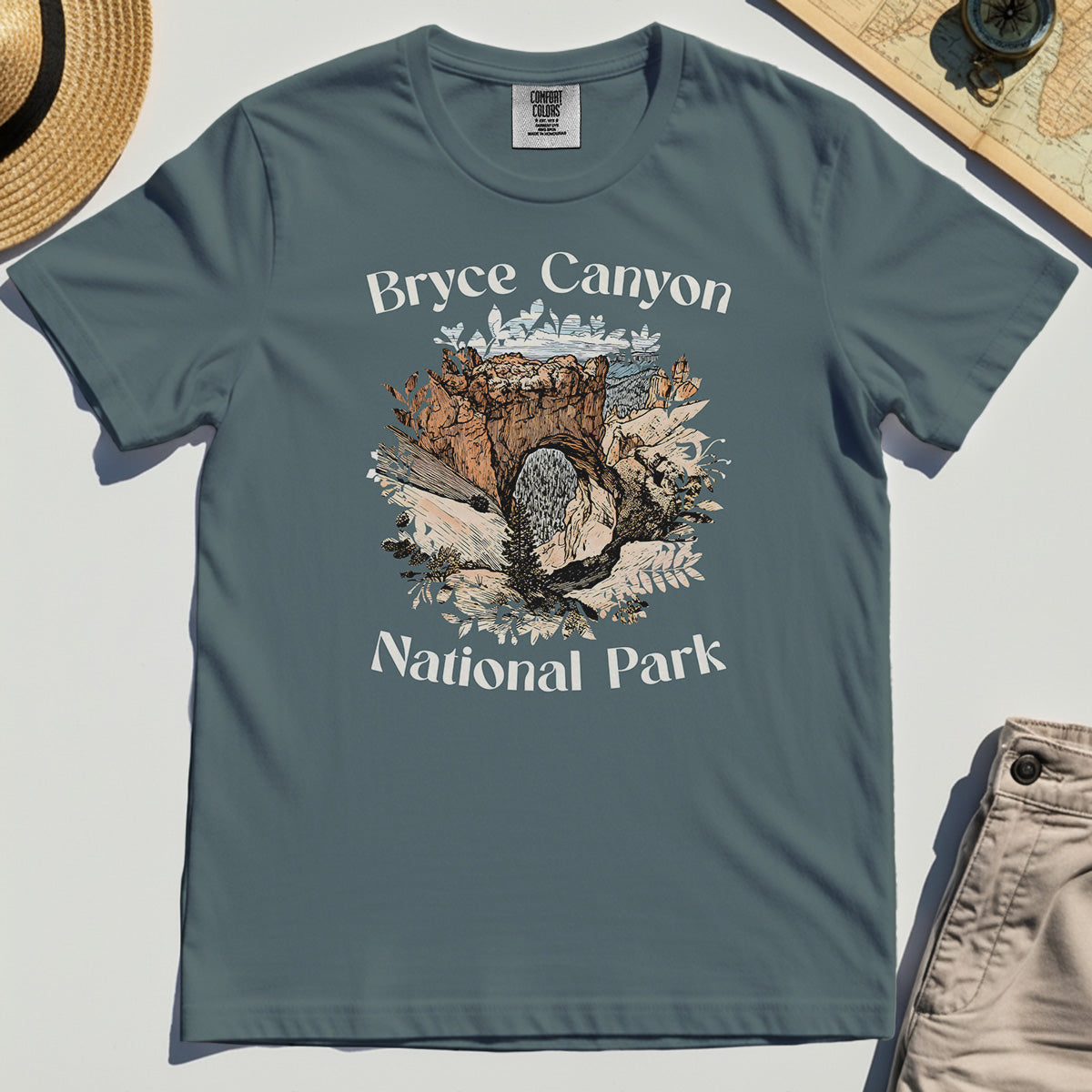Retro Utah Nature Comfort Color Tees For Outdoor Adventure & Campers 4