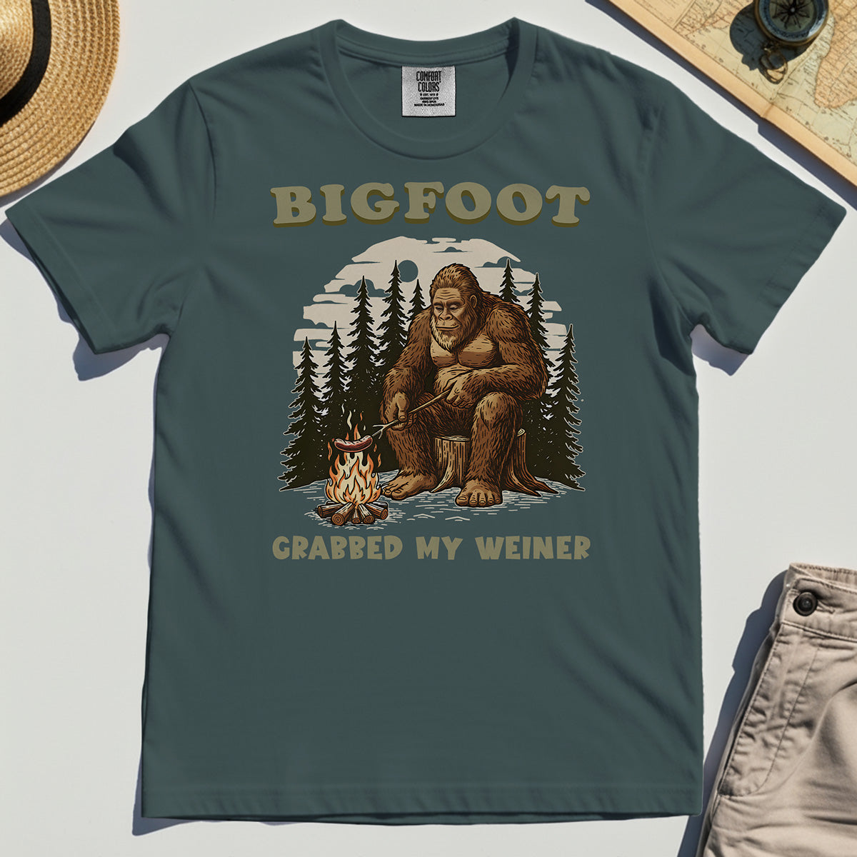 Retro Bigfoot Comfort Tee, "Grabbed My Weiner” 4