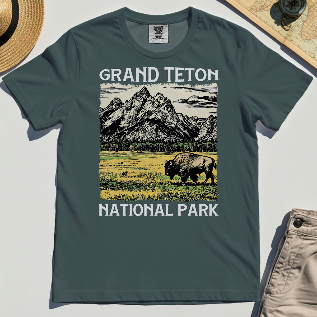 Vintage Grand Teton National Park Comfort Tee 4