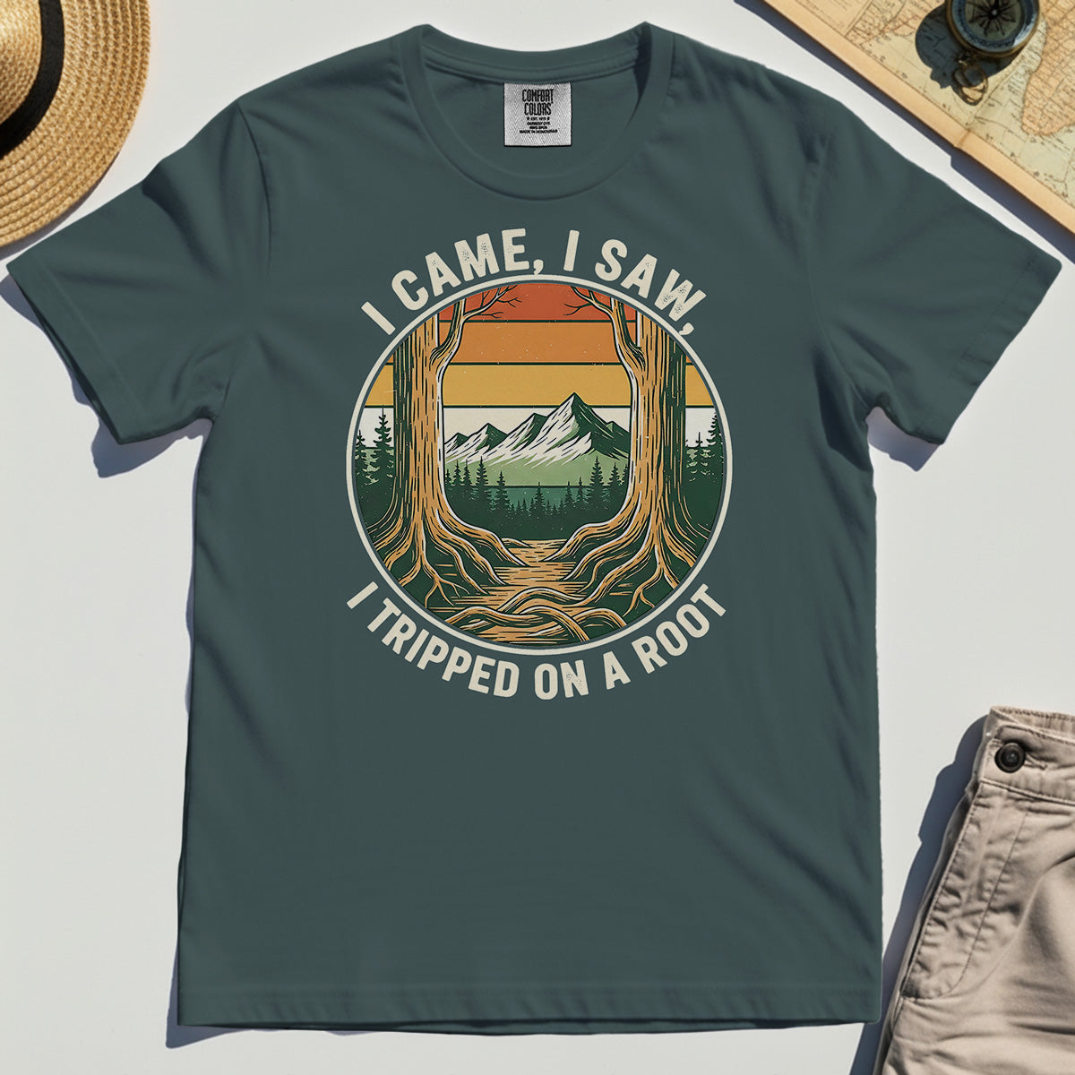 "I Tripped on a Root" Funny Comfort Color T-Shirts 4