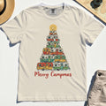 Retro Camper Van Christmas Comfort Tee, Funny Holiday Camping Comfort Color Tee For Men And Women 1
