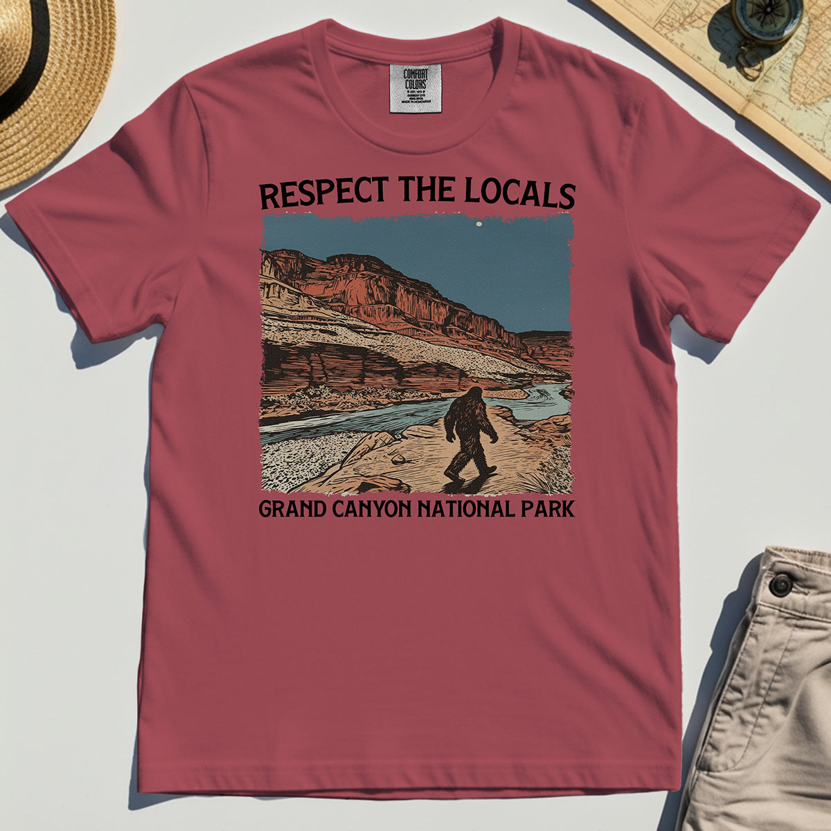 Respect The Locals Grand Canyon National Park Comfort Color Tee 4
