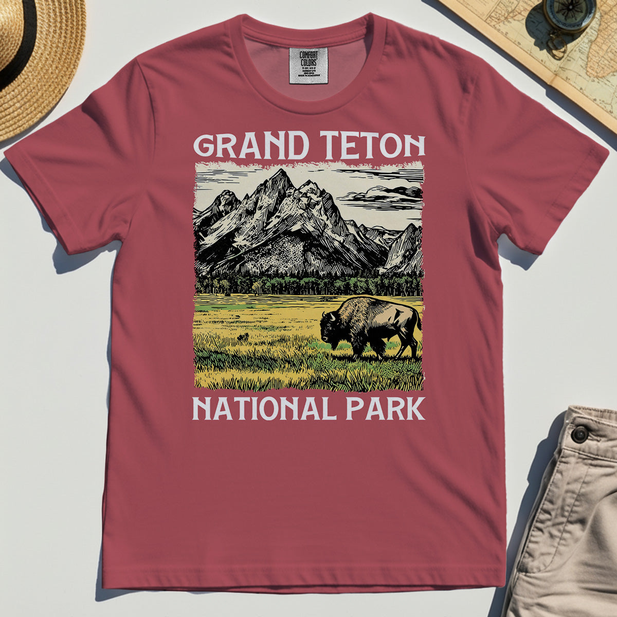 Vintage Grand Teton National Park Comfort Tee 5