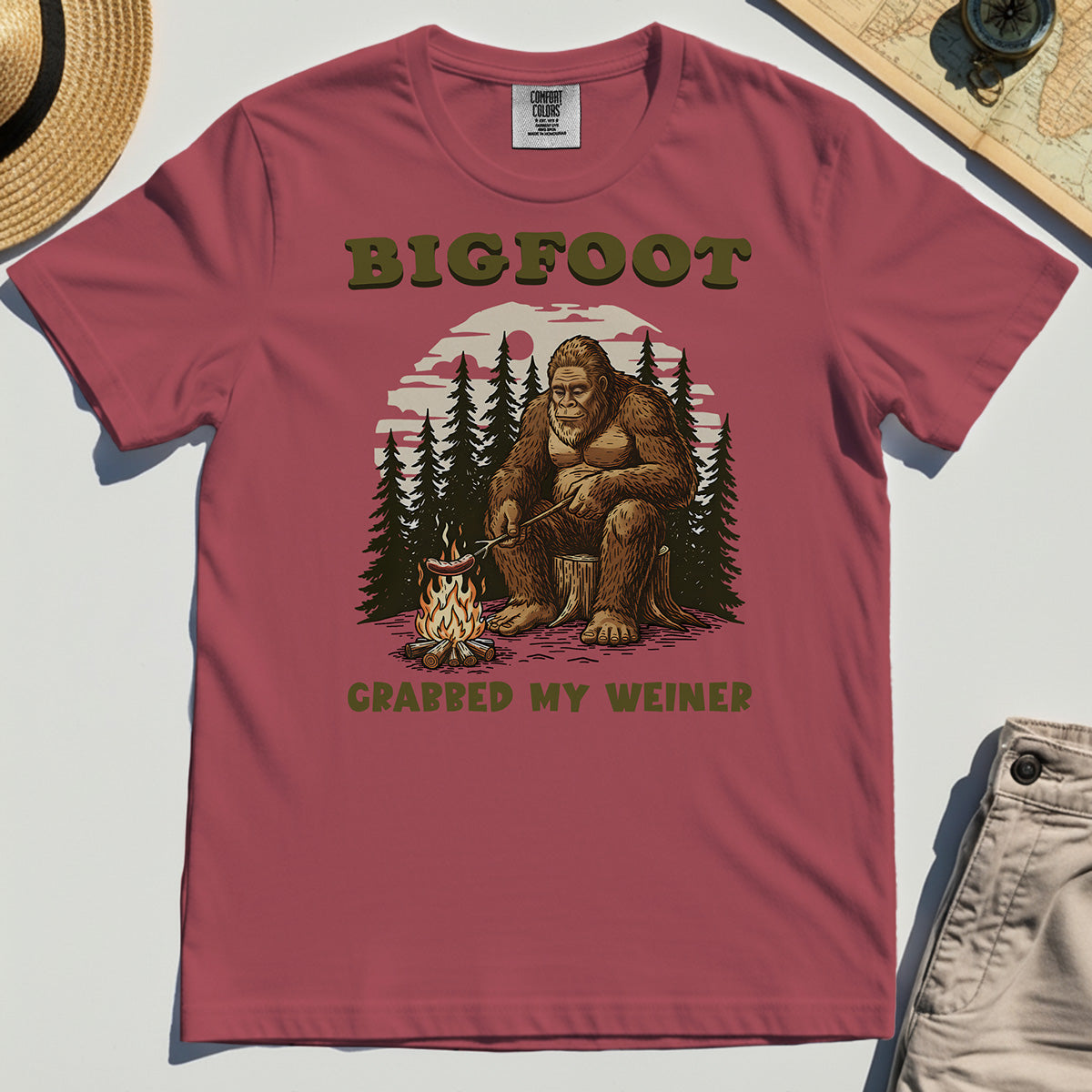 Retro Bigfoot Comfort Tee, "Grabbed My Weiner” 5