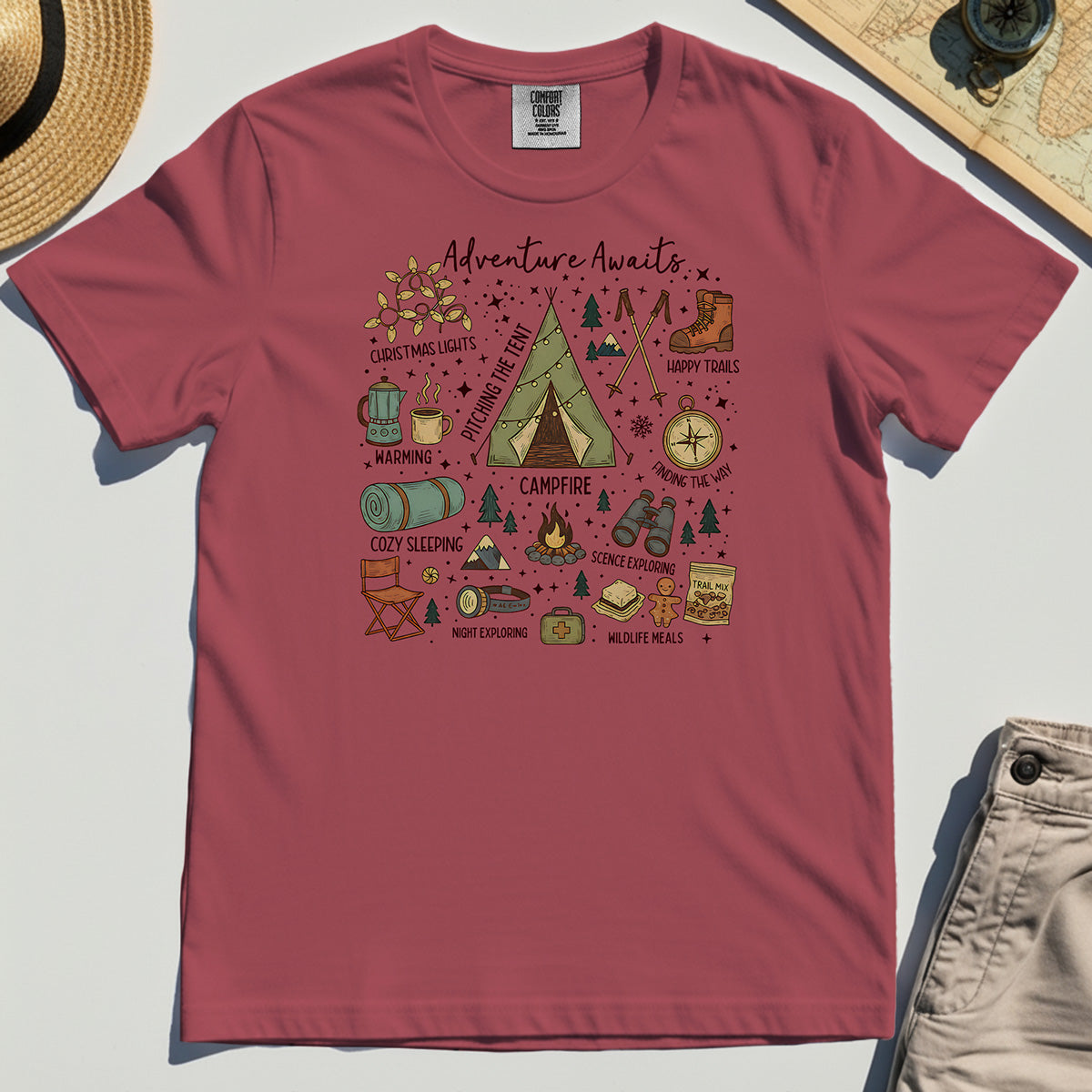 Camping Adventure Awaits Comfort Tee 4
