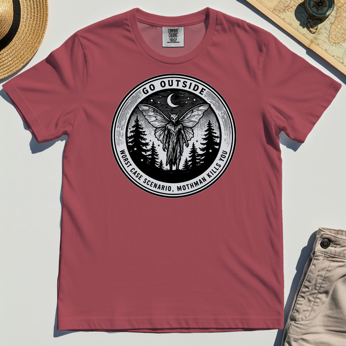 Funny Mothman Comfort Tees For Campers 5