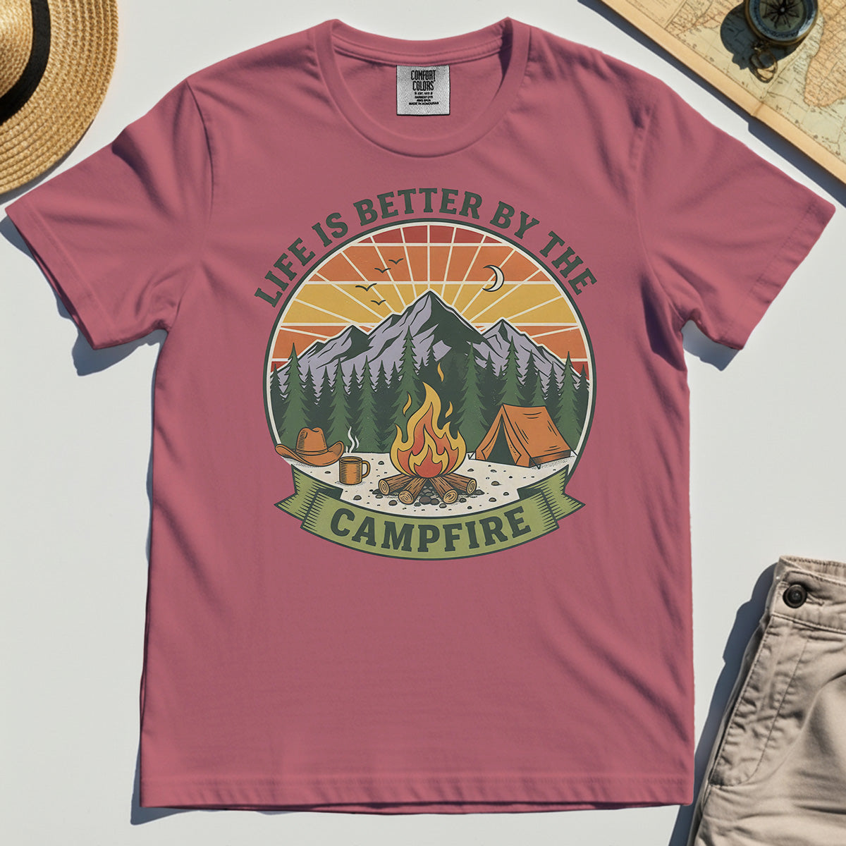 Life Is Better By The Campfire Comfort Tee 4