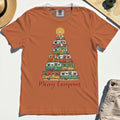 Retro Camper Van Christmas Comfort Tee, Funny Holiday Camping Comfort Color Tee For Men And Women 8