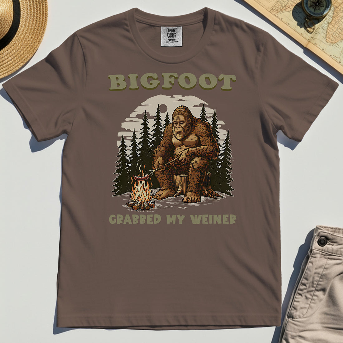 Retro Bigfoot Comfort Tee, "Grabbed My Weiner” 1