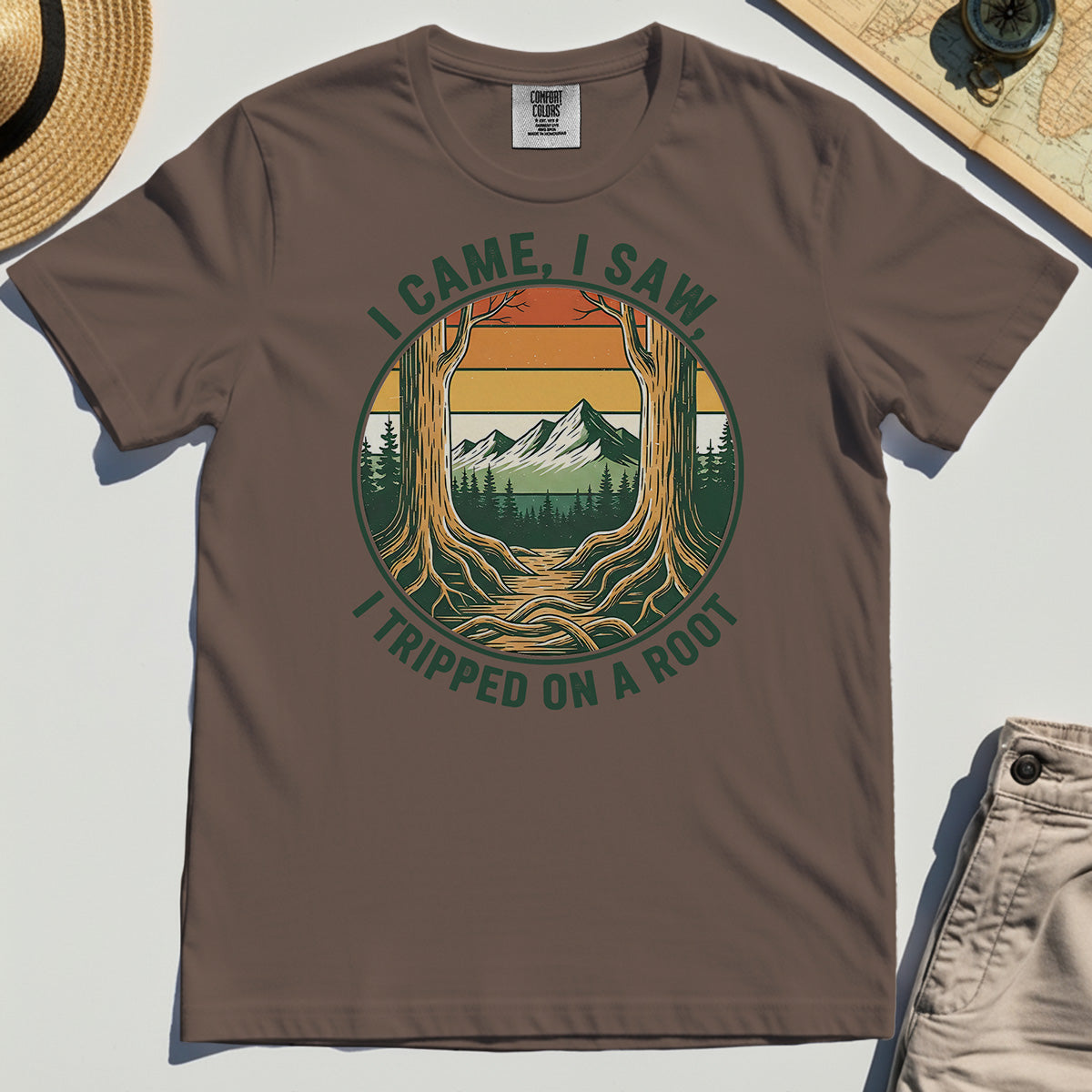 "I Tripped on a Root" Funny Comfort Color T-Shirts 6