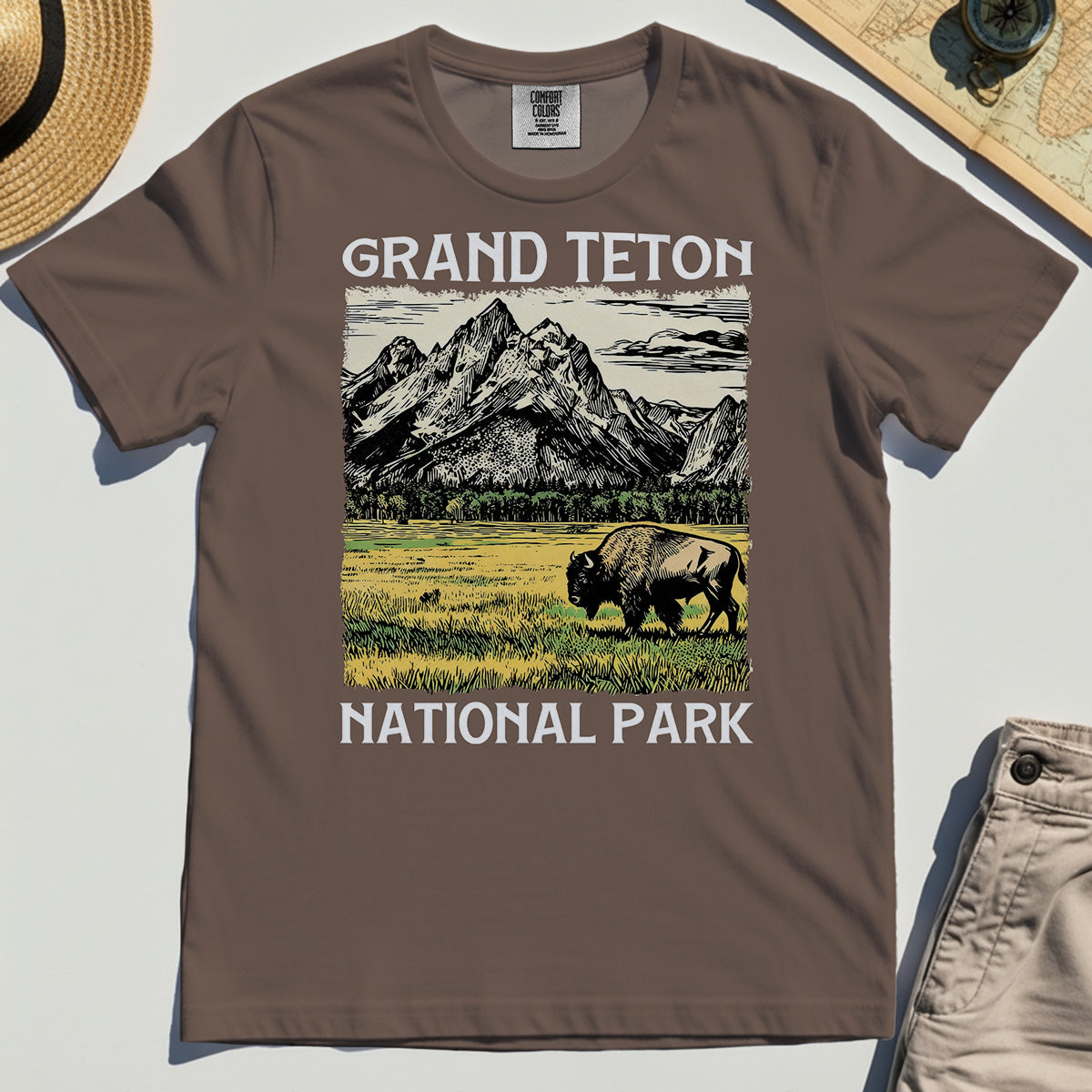 Vintage Grand Teton National Park Comfort Tee 6