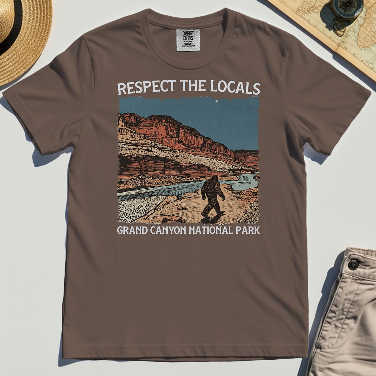 Respect The Locals Grand Canyon National Park Comfort Color Tee 5
