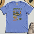 Camper’s Family Vacation Comfort Tee, Funny Outdoor Campfire Coffee Trail Mix Adventure Comfort Color Tee 7