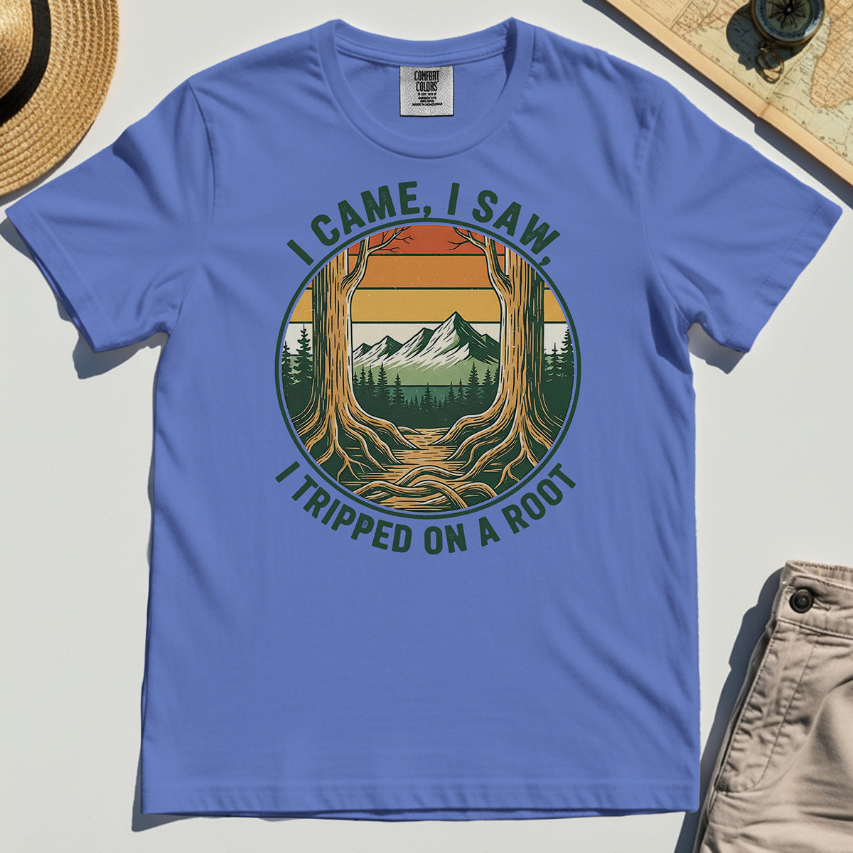 "I Tripped on a Root" Funny Comfort Color T-Shirts 7