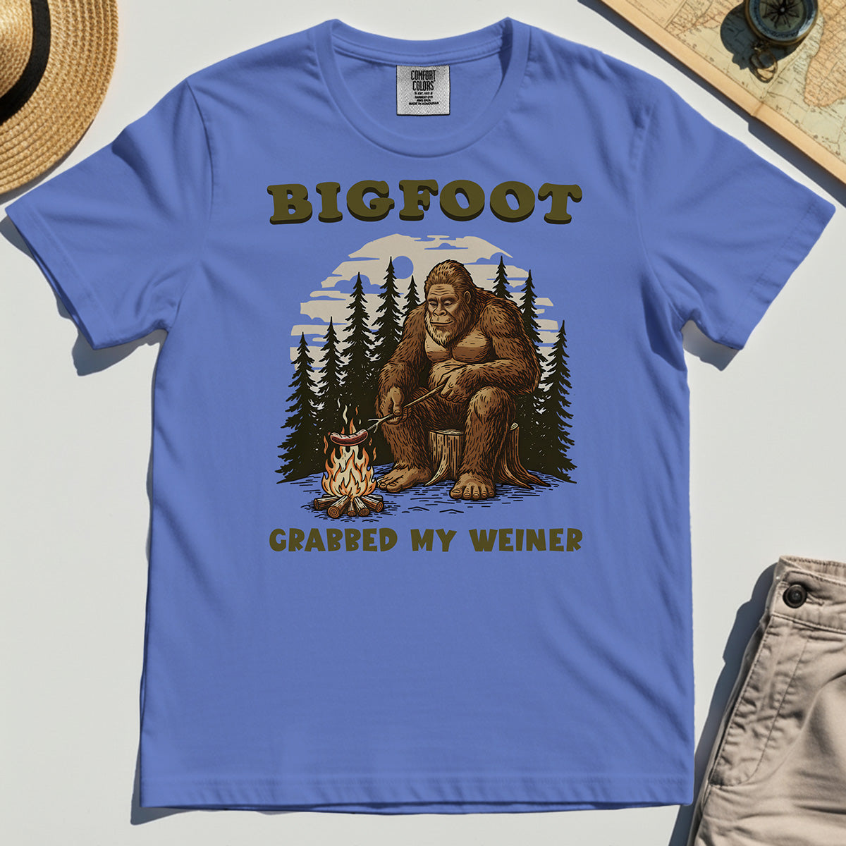 Retro Bigfoot Comfort Tee, "Grabbed My Weiner” 6