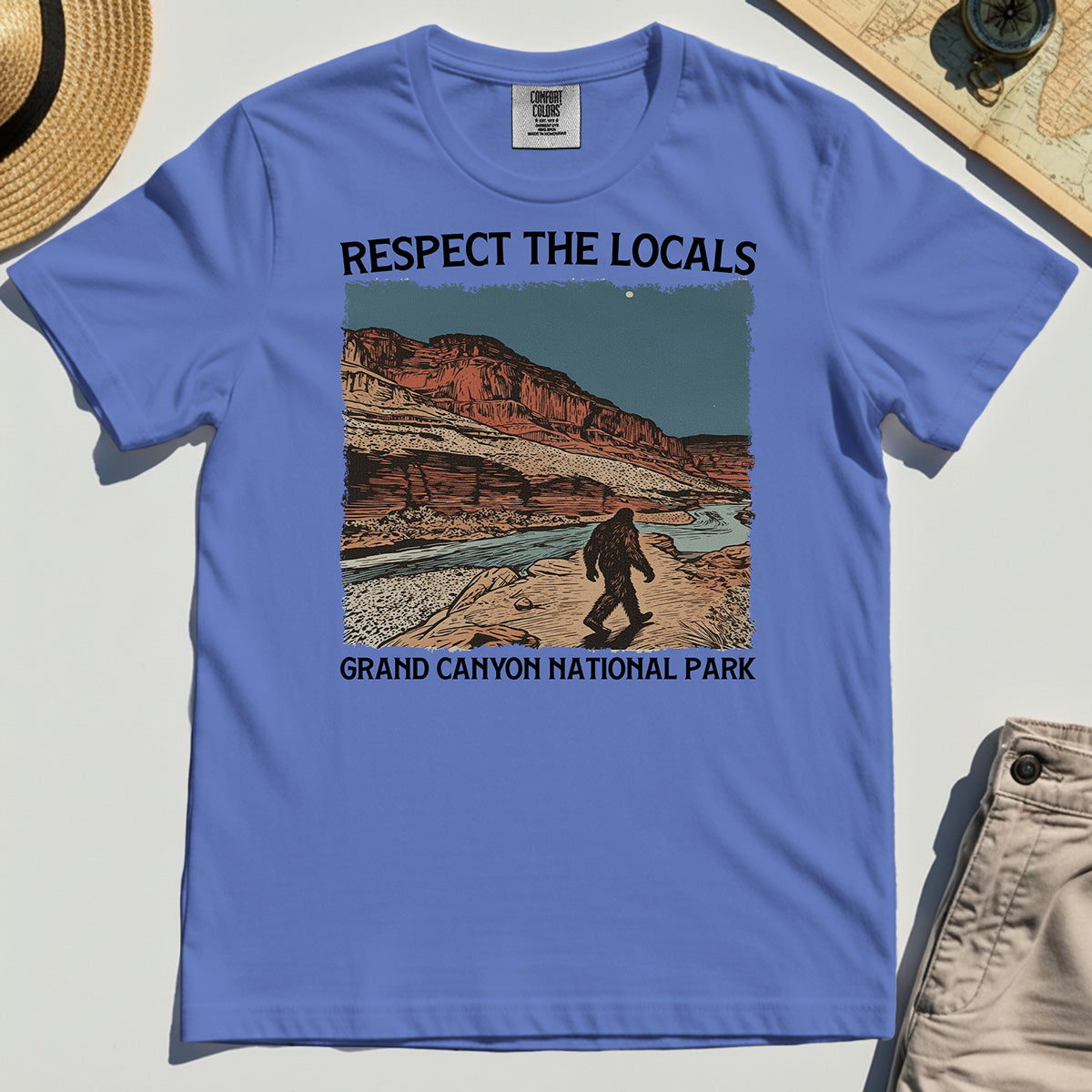 Respect The Locals Grand Canyon National Park Comfort Color Tee 6