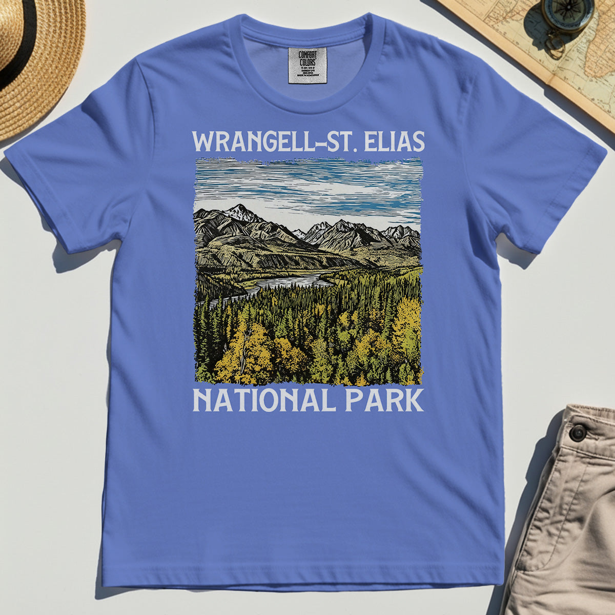 Alaska Mountain & Forest Wrangell-St. Elias National Park Comfort Tees 6