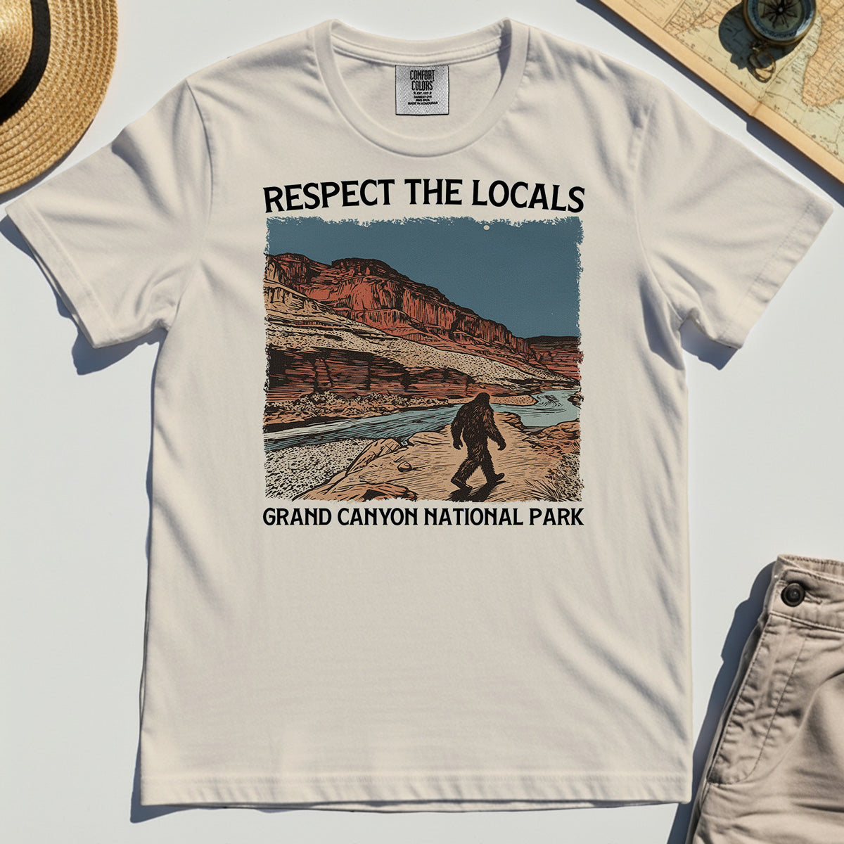Respect The Locals Grand Canyon National Park Comfort Color Tee 7