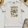 Camper’s Family Vacation Comfort Tee, Funny Outdoor Campfire Coffee Trail Mix Adventure Comfort Color Tee 1