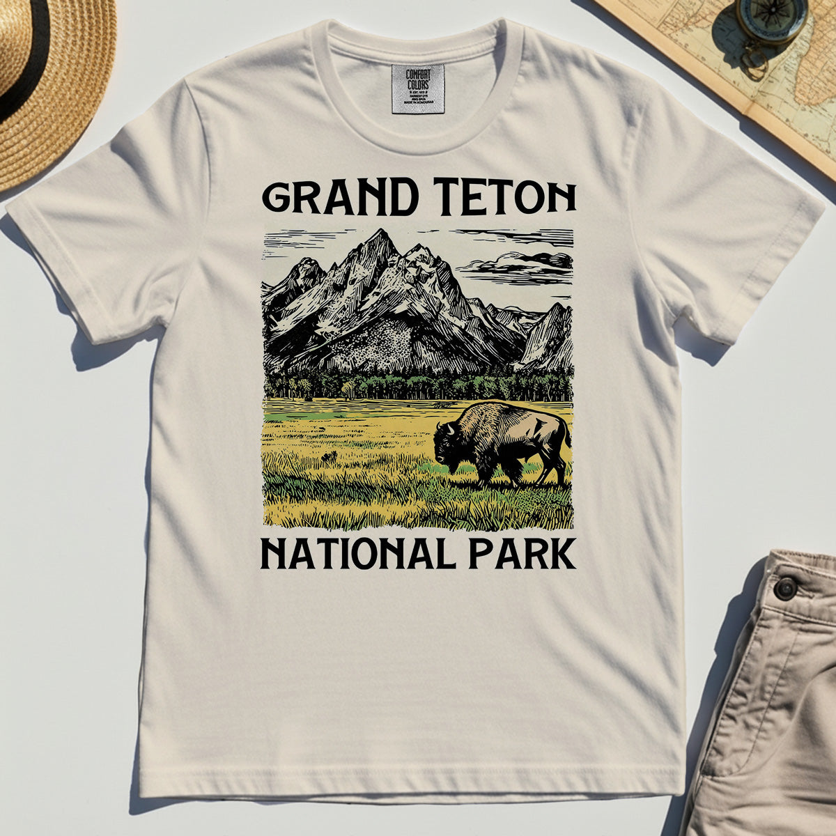 Vintage Grand Teton National Park Comfort Tee 8