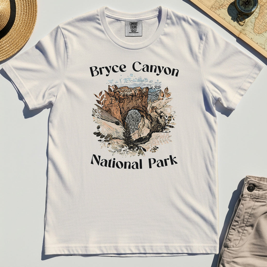 Retro Utah Nature Comfort Color Tees For Outdoor Adventure & Campers 1