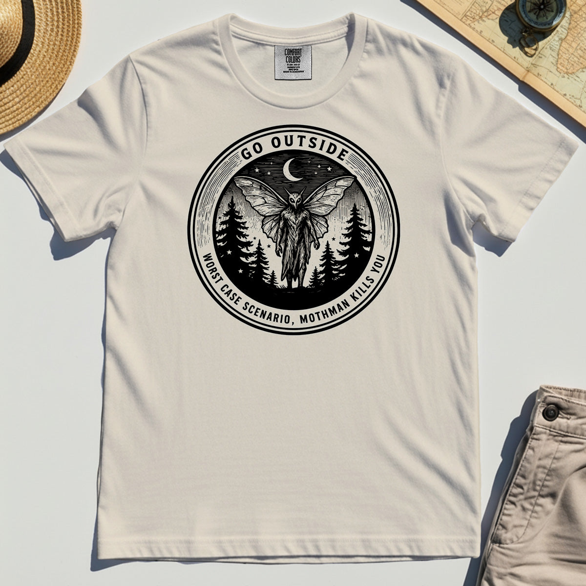 Funny Mothman Comfort Tees For Campers 1