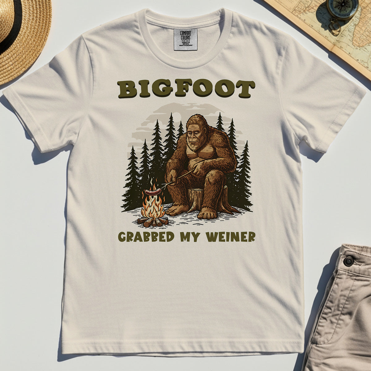 Retro Bigfoot Comfort Tee, "Grabbed My Weiner” 7