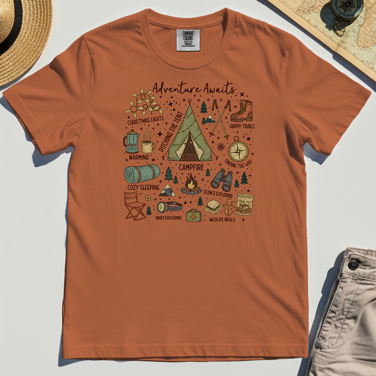 Camping Adventure Awaits Comfort Tee 8