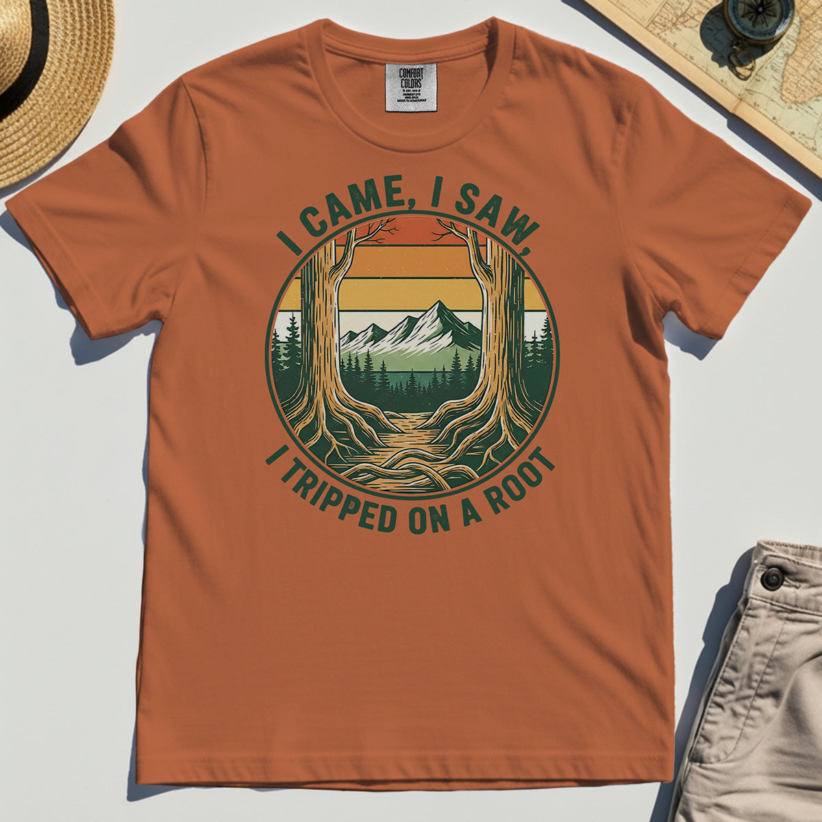 "I Tripped on a Root" Funny Comfort Color T-Shirts 1