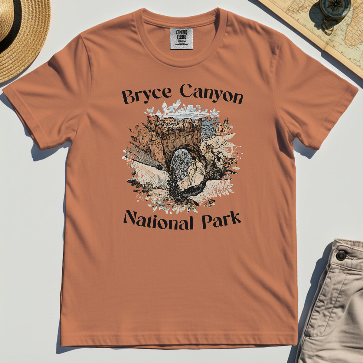 Retro Utah Nature Comfort Color Tees For Outdoor Adventure & Campers 8