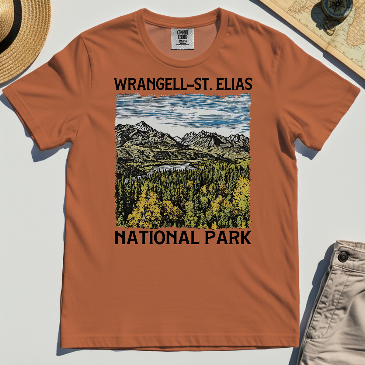 Alaska Mountain & Forest Wrangell-St. Elias National Park Comfort Tees 8
