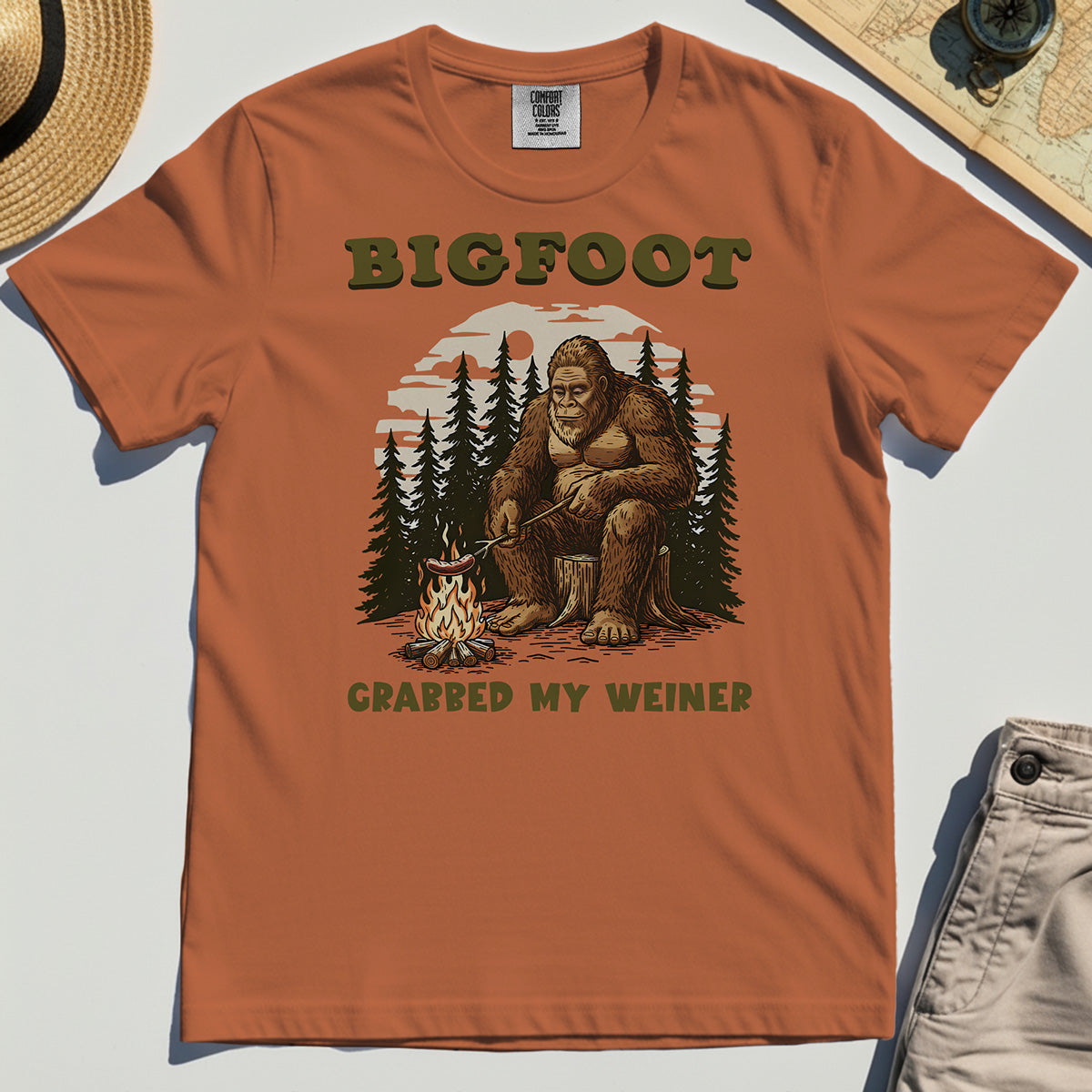 Retro Bigfoot Comfort Tee, "Grabbed My Weiner” 8