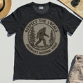 Retro Respect the Locals Bigfoot T-Shirt, Funny Sasquatch National Park Camping Tee 1