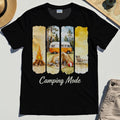 Van Life and Campfire Graphic Tee, Watercolor Campfire and Tent Graphic T-Shirt For Outdoor Lovers 2