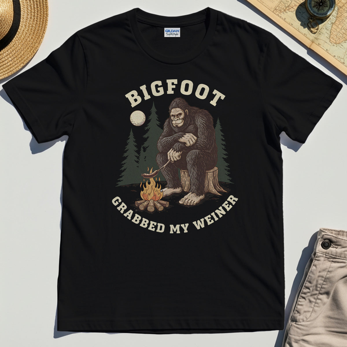 Bigfoot Grabbed My Wiener T-Shirt 1