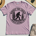 Retro Respect the Locals Bigfoot T-Shirt, Funny Sasquatch National Park Camping Tee 2