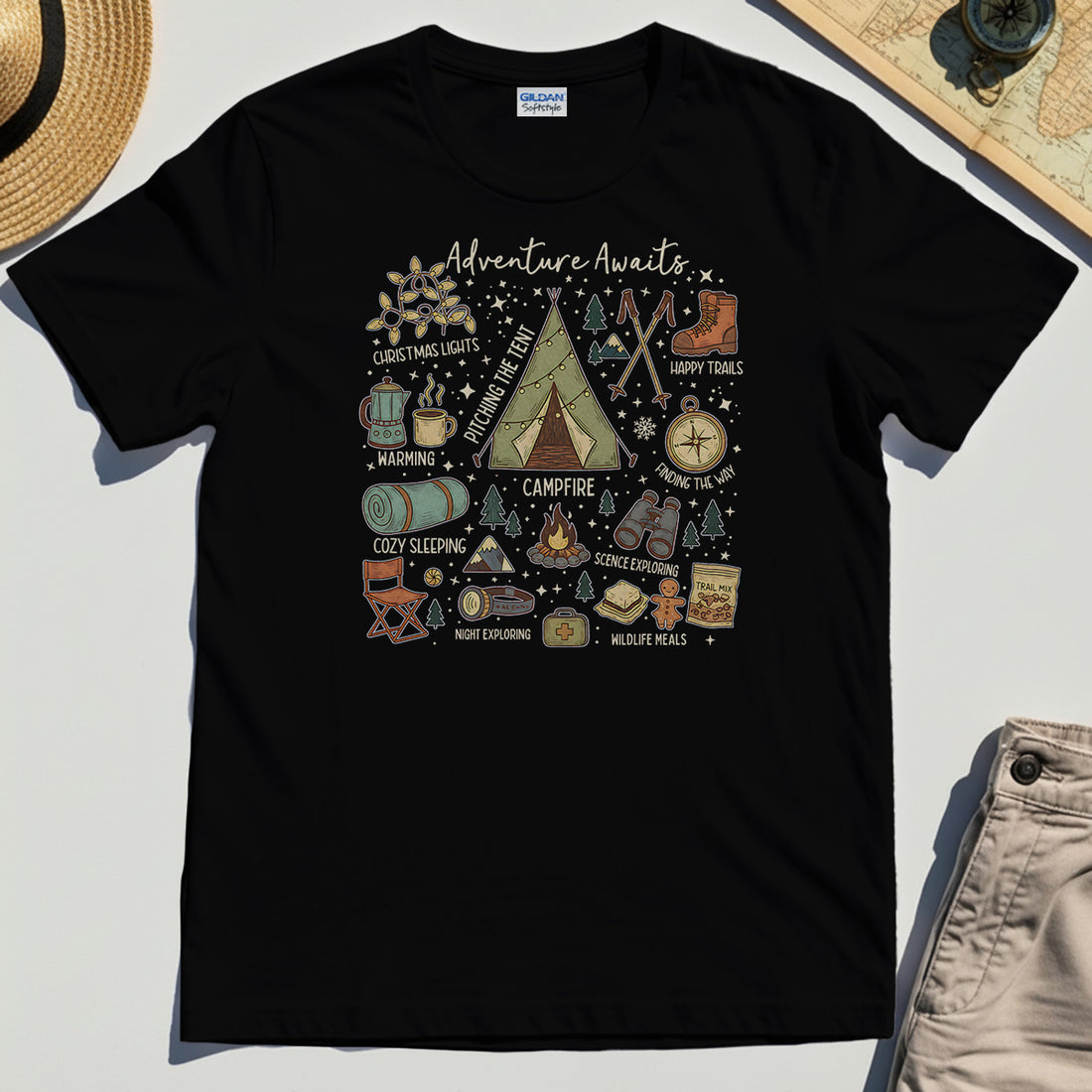 Camping Adventure Awaits T-Shirt 1