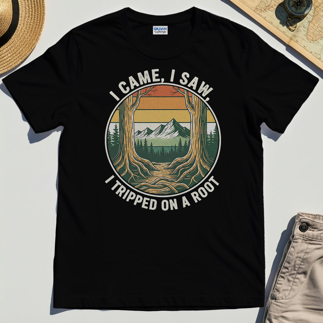 "I Tripped on a Root" Funny Tee 1