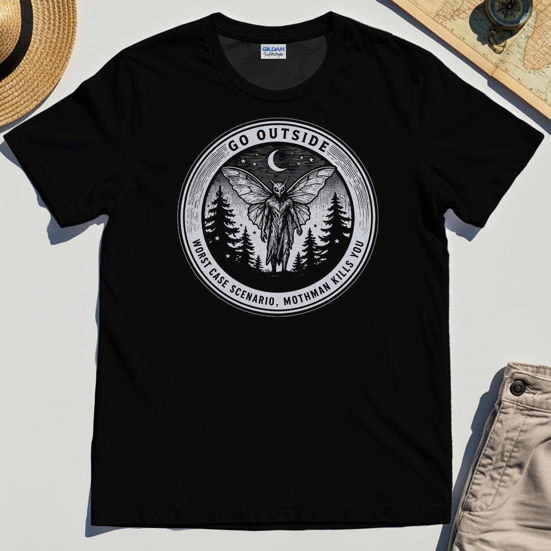 Funny Mothman T-Shirt For Campers 1