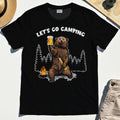 Let’s Go Camping Shirt, Funny Beer Drinking Bear Graphic Tee For Outdoor & Camping Lovers 1