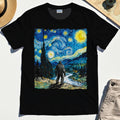 Funny Sasquatch Van Gogh Parody Tee, Bigfoot Starry Night T-Shirt 1