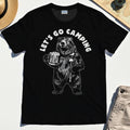 Let’s Go Camping Funny Bear Drinking Beer T-Shirt 2