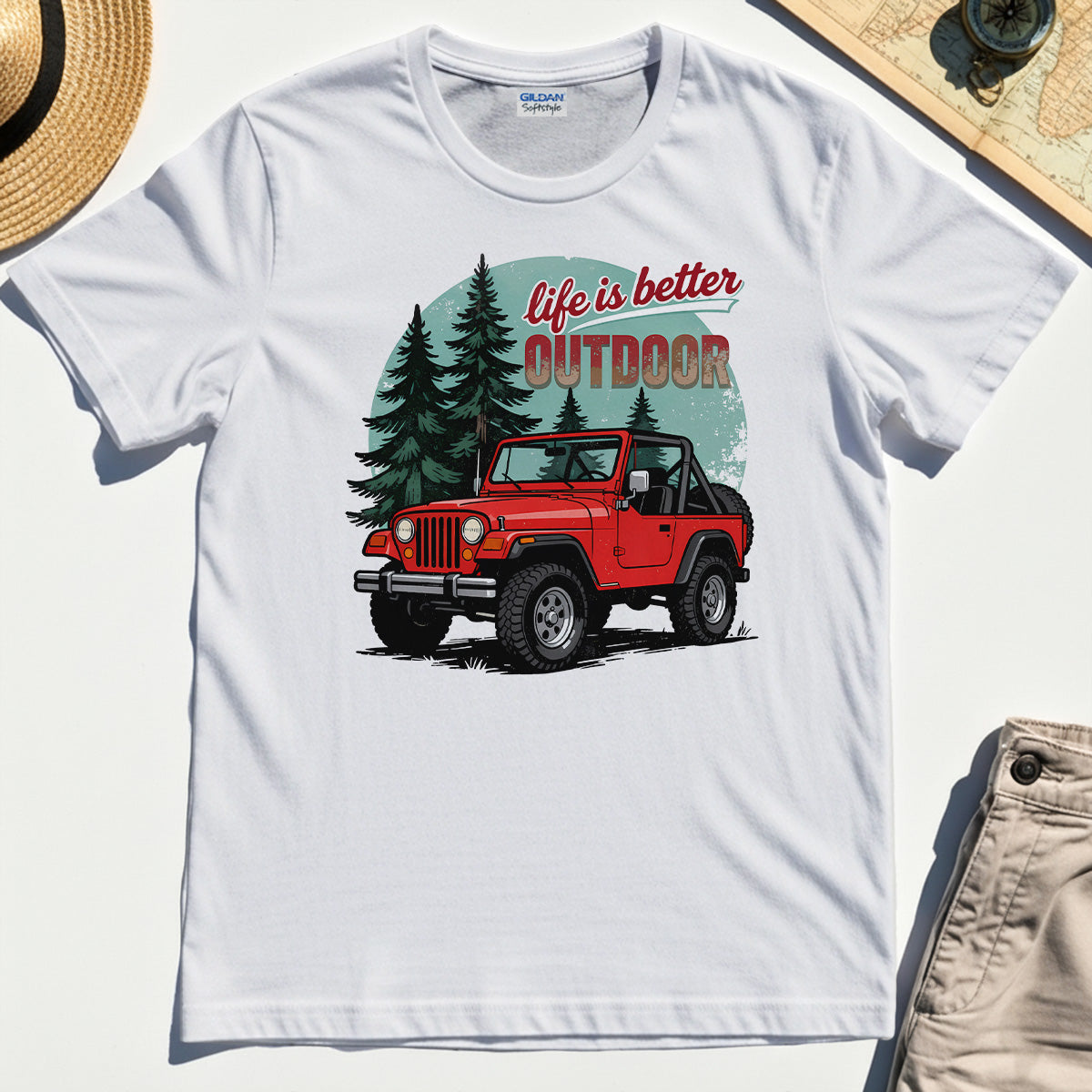 "Life Is Better Outdoor" T-Shirt, Adventure Off-Road Camping Outdoor Tee 8