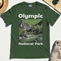 Olympic National Park Shirt, Vintage Mountain River Scene Tee For Outdoor Adventure Campers 2