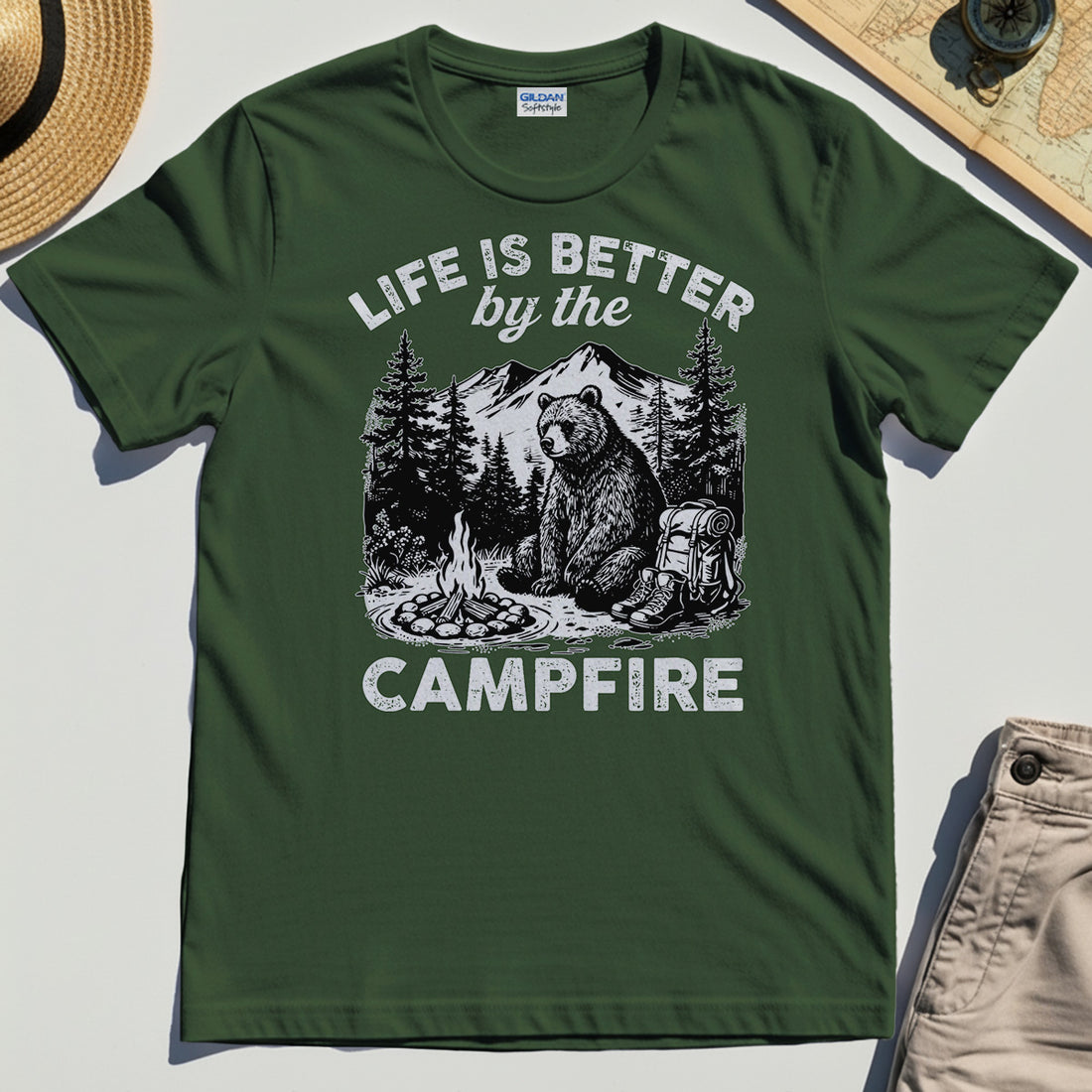 "Life Is Better By The Campfire" Quote Tee 1