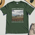 Sasquatch Respect The Locals T-Shirt, Bigfoot Hiking Through Badlands National Park Shirt 2