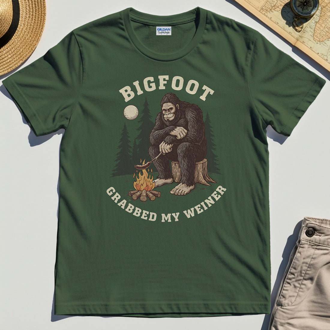 Bigfoot Grabbed My Wiener T-Shirt 1