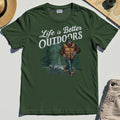 Bigfoot Life Is Better Outdoors T-Shirt, Retro Camping Graphic Tee for Outdoor Adventurers 2