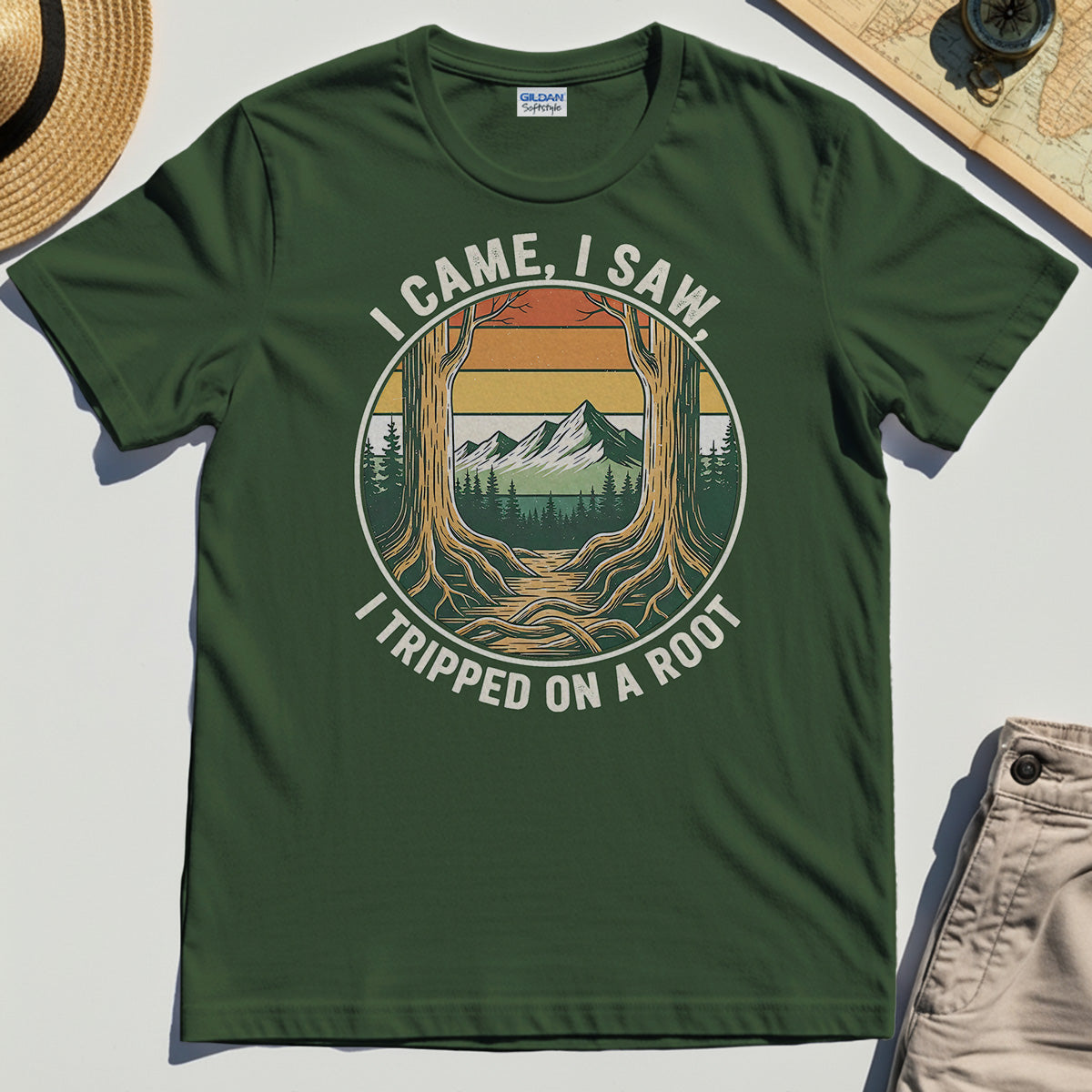 "I Tripped on a Root" Funny Tee 4